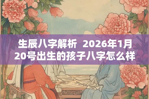 生辰八字解析  2026年1月20号出生的孩子八字怎么样