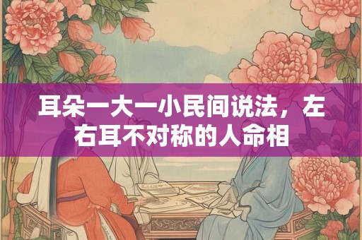 耳朵一大一小民间说法，左右耳不对称的人命相