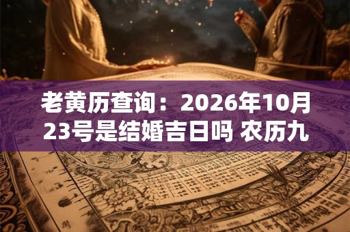 老黄历查询：2026年10月23号是结婚吉日吗 农历九月初七日子如何