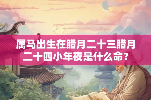 属马出生在腊月二十三腊月二十四小年夜是什么命？