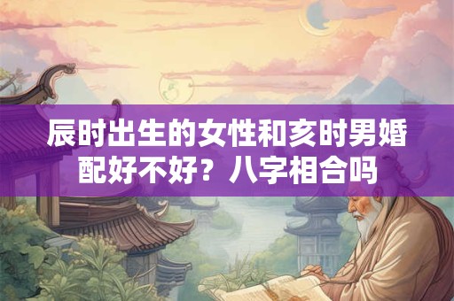 辰时出生的女性和亥时男婚配好不好？八字相合吗