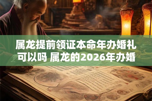 属龙提前领证本命年办婚礼可以吗 属龙的2026年办婚礼可以吗