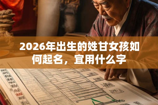 2026年出生的姓甘女孩如何起名，宜用什么字
