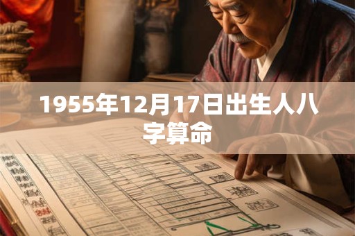 1955年12月17日出生人八字算命