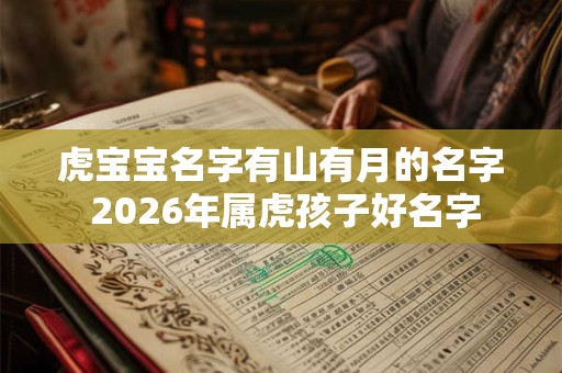 虎宝宝名字有山有月的名字 2026年属虎孩子好名字
