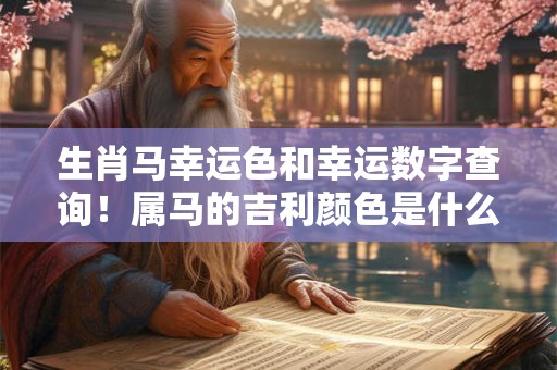 生肖马幸运色和幸运数字查询！属马的吉利颜色是什么