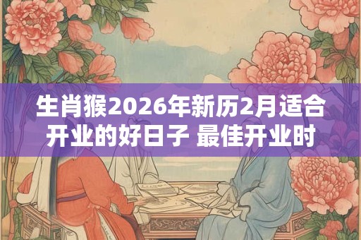 生肖猴2026年新历2月适合开业的好日子 最佳开业时间