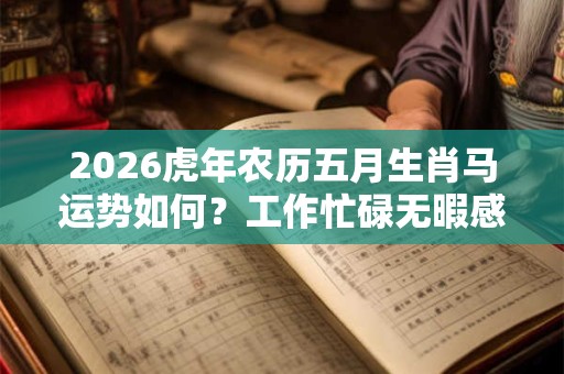 2026虎年农历五月生肖马运势如何？工作忙碌无暇感情