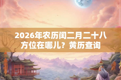 2026年农历闰二月二十八方位在哪儿？黄历查询