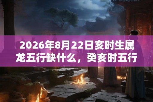 2026年8月22日亥时生属龙五行缺什么，癸亥时五行缺什么