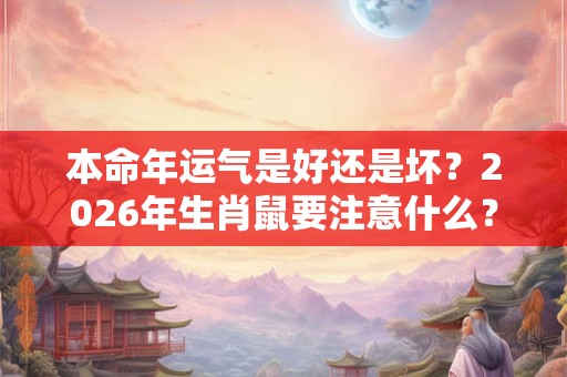 本命年运气是好还是坏？2026年生肖鼠要注意什么？