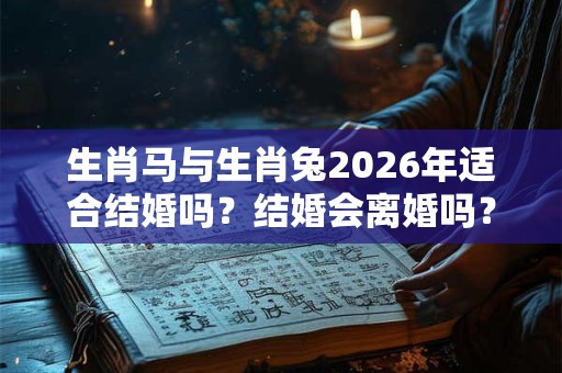 生肖马与生肖兔2026年适合结婚吗？结婚会离婚吗？