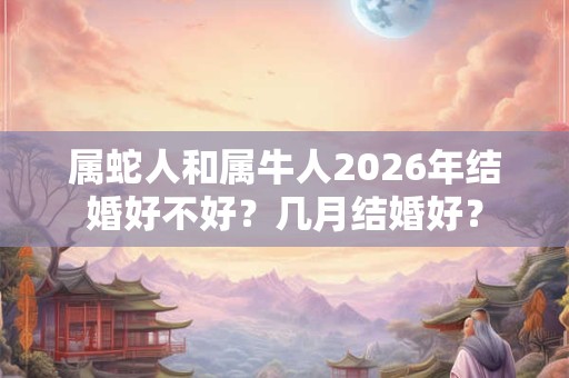 属蛇人和属牛人2026年结婚好不好？几月结婚好？