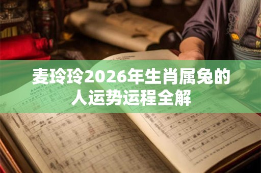 麦玲玲2026年生肖属兔的人运势运程全解