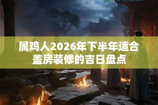 属鸡人2026年下半年适合盖房装修的吉日盘点