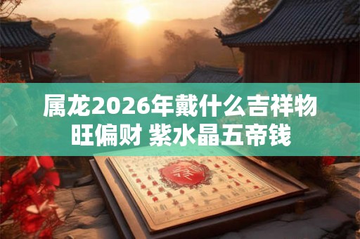 属龙2026年戴什么吉祥物旺偏财 紫水晶五帝钱