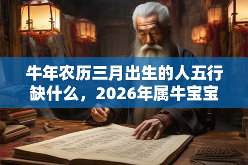 牛年农历三月出生的人五行缺什么，2026年属牛宝宝起名