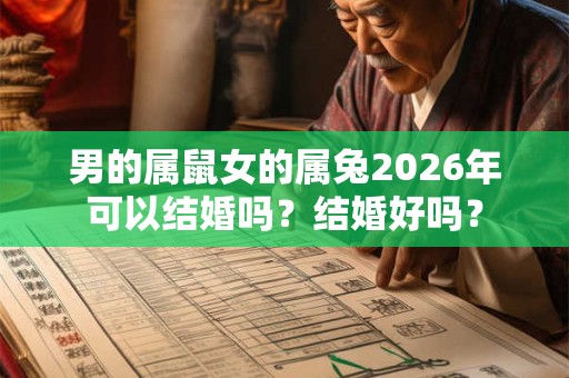 男的属鼠女的属兔2026年可以结婚吗？结婚好吗？