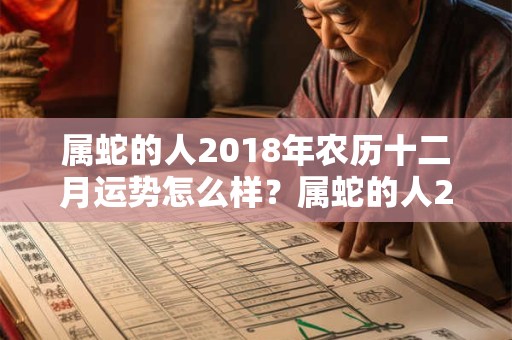 属蛇的人2018年农历十二月运势怎么样？属蛇的人2018年整年凶运如何？