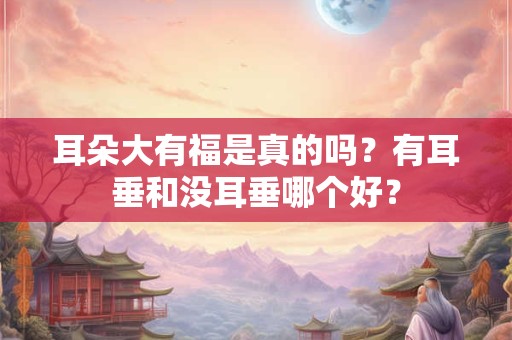 耳朵大有福是真的吗？有耳垂和没耳垂哪个好？