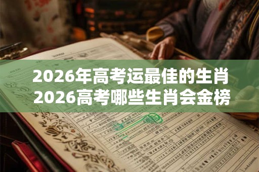 2026年高考运最佳的生肖 2026高考哪些生肖会金榜题名