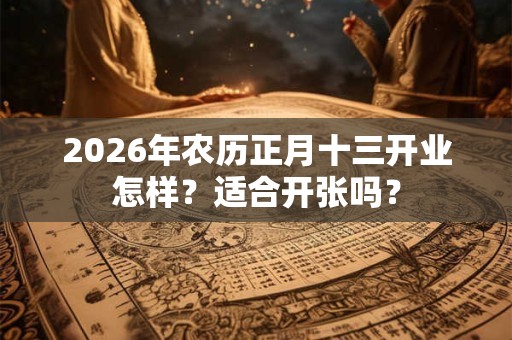 2026年农历正月十三开业怎样？适合开张吗？