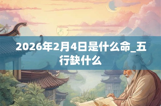 2026年2月4日是什么命_五行缺什么