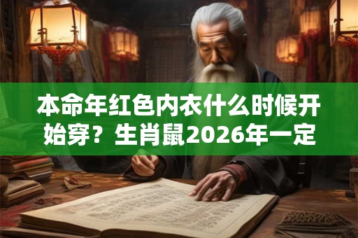 本命年红色内衣什么时候开始穿？生肖鼠2026年一定要穿红？
