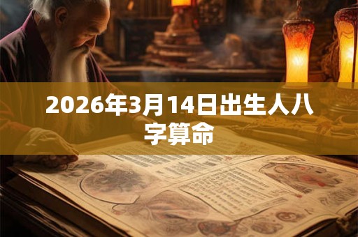 2026年3月14日出生人八字算命