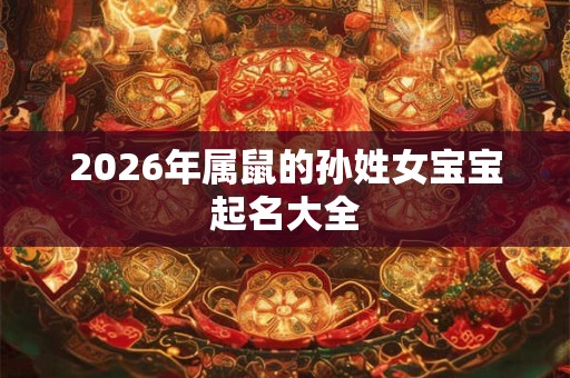 2026年属鼠的孙姓女宝宝起名大全