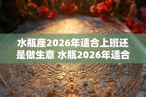 水瓶座2026年适合上班还是做生意 水瓶2026年适合创业吗