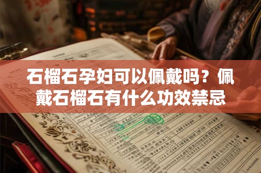 石榴石孕妇可以佩戴吗？佩戴石榴石有什么功效禁忌