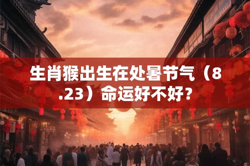 生肖猴出生在处暑节气（8.23）命运好不好？