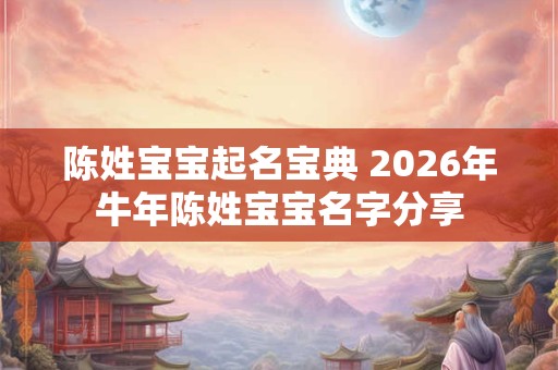 陈姓宝宝起名宝典 2026年牛年陈姓宝宝名字分享