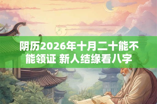 阴历2026年十月二十能不能领证 新人结缘看八字