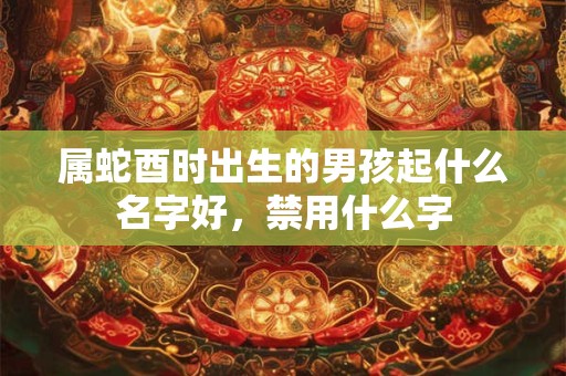 属蛇酉时出生的男孩起什么名字好，禁用什么字
