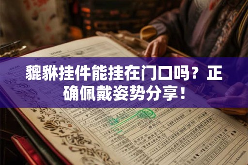 貔貅挂件能挂在门口吗？正确佩戴姿势分享！