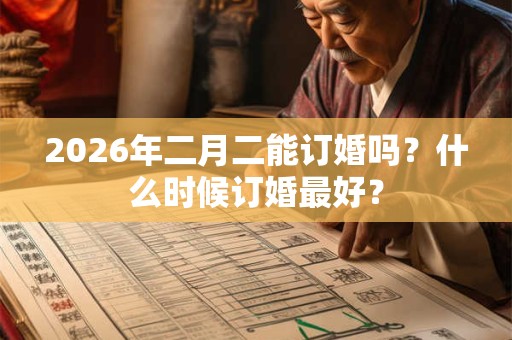 2026年二月二能订婚吗？什么时候订婚最好？