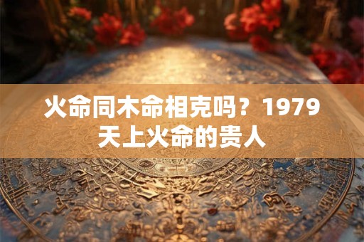 火命同木命相克吗？1979天上火命的贵人