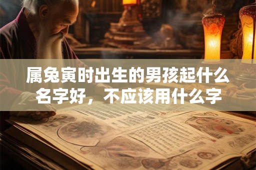 属兔寅时出生的男孩起什么名字好，不应该用什么字
