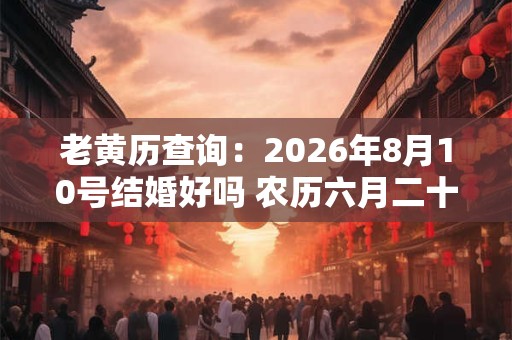老黄历查询：2026年8月10号结婚好吗 农历六月二十一宜嫁娶吗