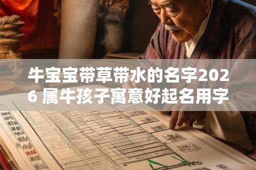 牛宝宝带草带水的名字2026 属牛孩子寓意好起名用字