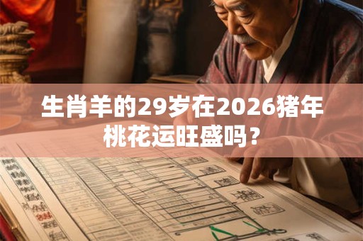 生肖羊的29岁在2026猪年桃花运旺盛吗？