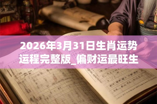 2026年3月31日生肖运势运程完整版_偏财运最旺生肖