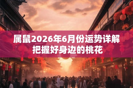 属鼠2026年6月份运势详解 把握好身边的桃花