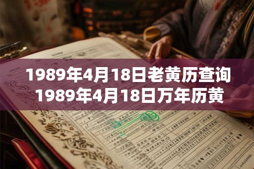 1989年4月18日老黄历查询 1989年4月18日万年历黄道吉日