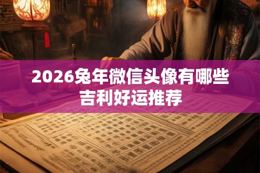 2026兔年微信头像有哪些吉利好运推荐