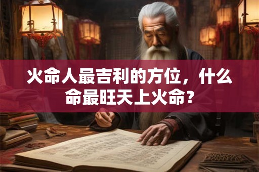 火命人最吉利的方位，什么命最旺天上火命？