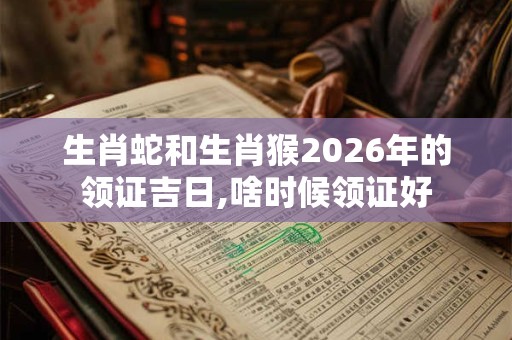 生肖蛇和生肖猴2026年的领证吉日,啥时候领证好