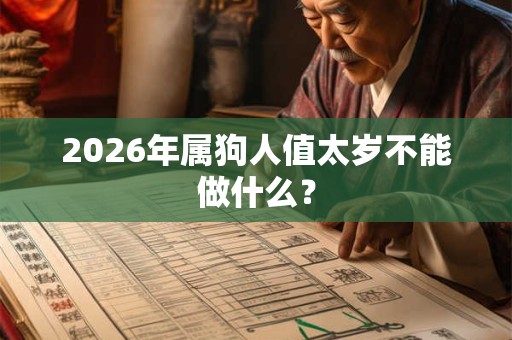 2026年属狗人值太岁不能做什么？